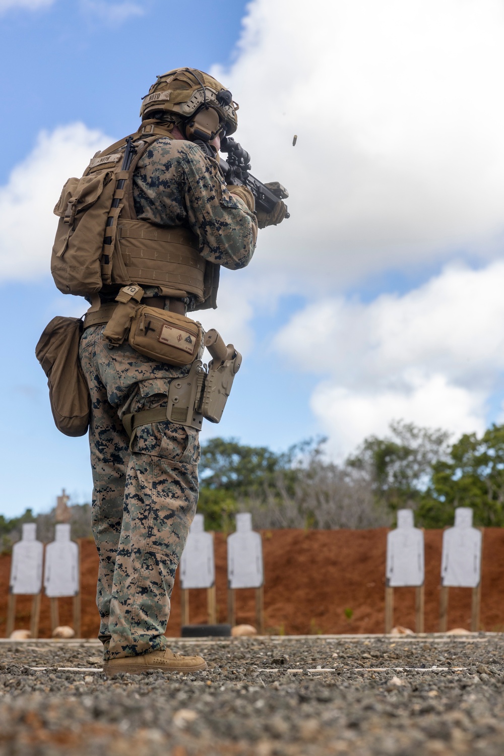 Koa Moana 24: Marines Instruct Palau Police Personnel Through a Live Fire Range