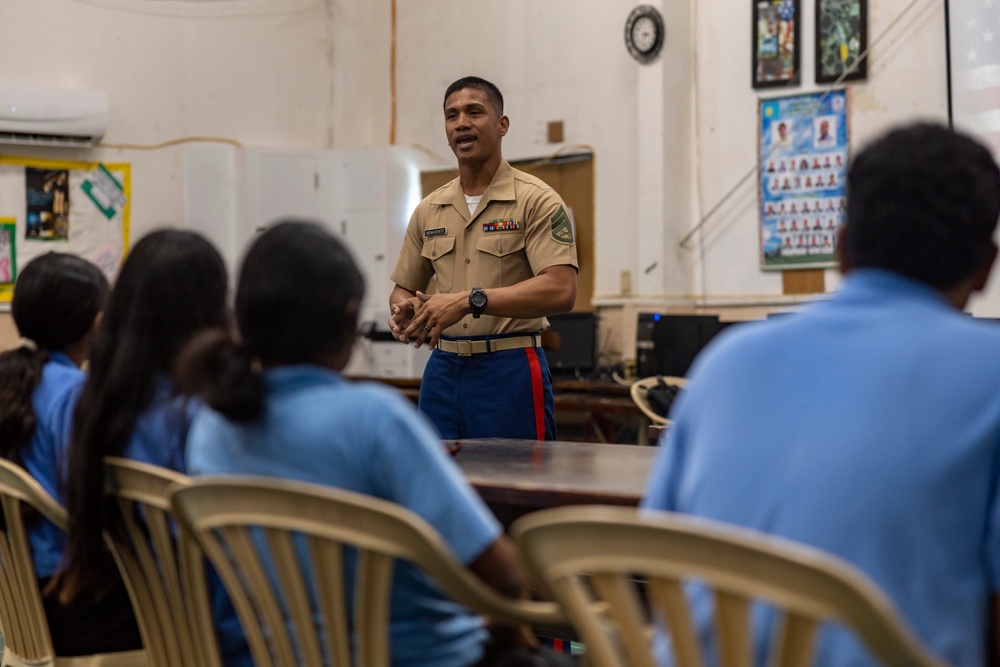 Koa Moana 24: Marine Corps Recruiters Connects with Palau High School Students