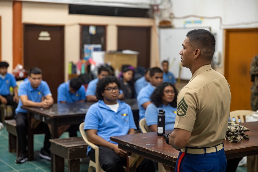 Koa Moana 24: Marine Corps Recruiters Connects with Palau High School Students