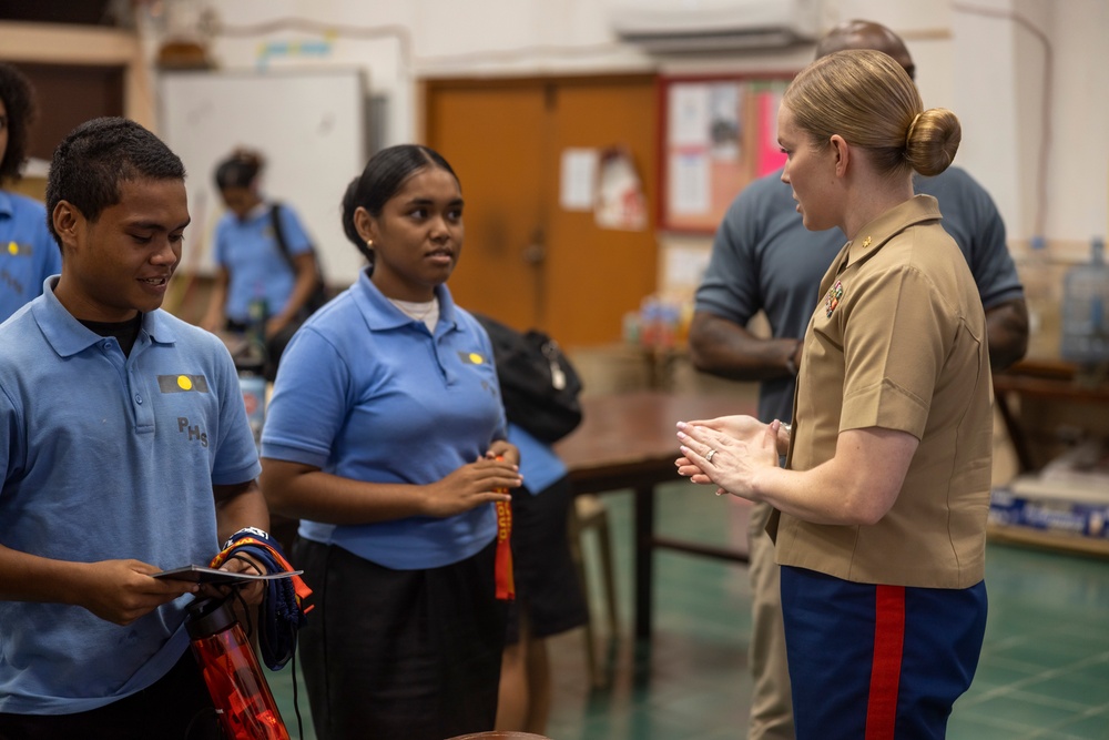 Koa Moana 24: Marine Corps Recruiters Connects with Palau High School Students