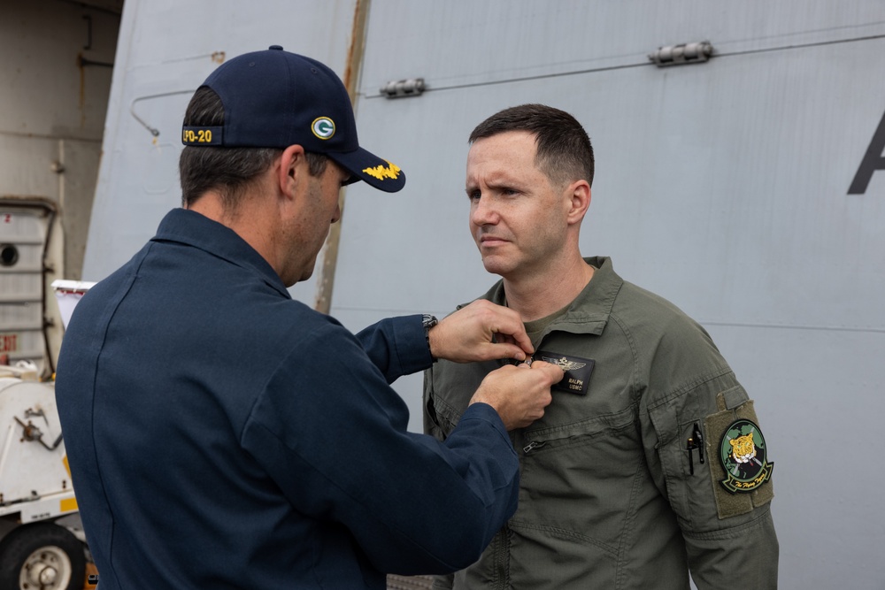 USS Green Bay presents Navy and Marine Corps Commendation Medals