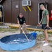 48th IBCT soldiers assigned to Regional Command East of the NATO-led KFOR mission volunteered to assist with cleaning the kennels of military working dogs at Camp Bondsteel, Kosovo, July 20, 2024.