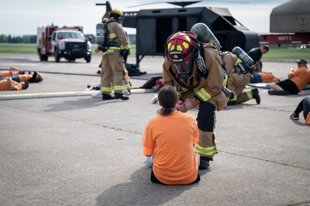 Hancock Field Air National Guard Base Fire Department Participates in Syracuse Regional Airport Authority's Triennial Disaster Drill