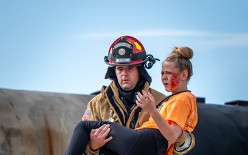 Hancock Field Air National Guard Base Fire Department Participates in Syracuse Regional Airport Authority's Triennial Disaster Drill