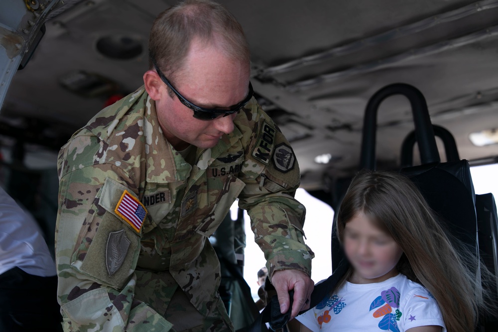 U.S. Soldiers from Regional Command East of the NATO-led KFOR mission hosted students and teachers from Future School at Camp Bondsteel, Kosovo, July 12, 2024.