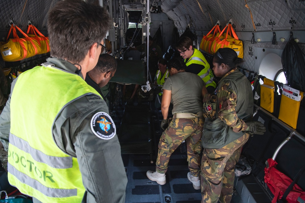 USAF, RAAF conduct aeromedical evacuation training with PNGDF during Pacific Angel 24-1