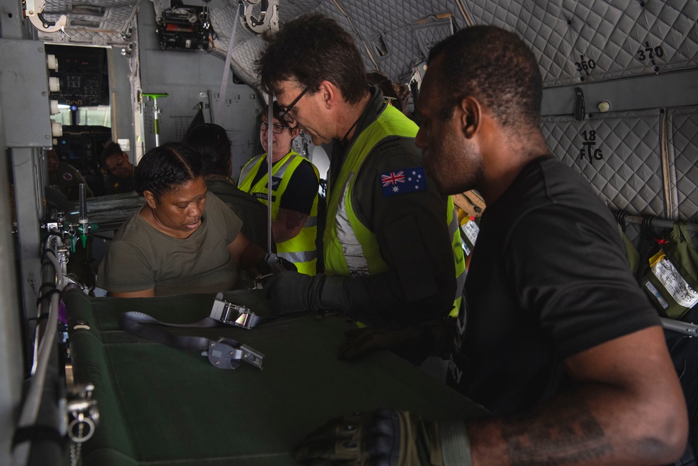 USAF, RAAF conduct aeromedical evacuation training with PNGDF during Pacific Angel 24-1