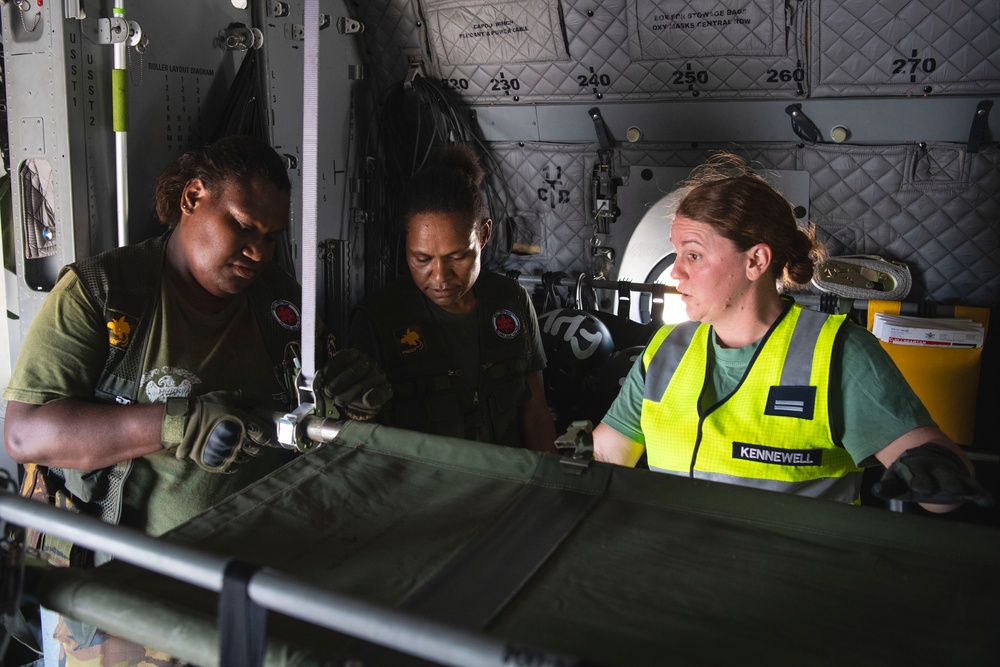 USAF, RAAF conduct aeromedical evacuation training with PNGDF during Pacific Angel 24-1