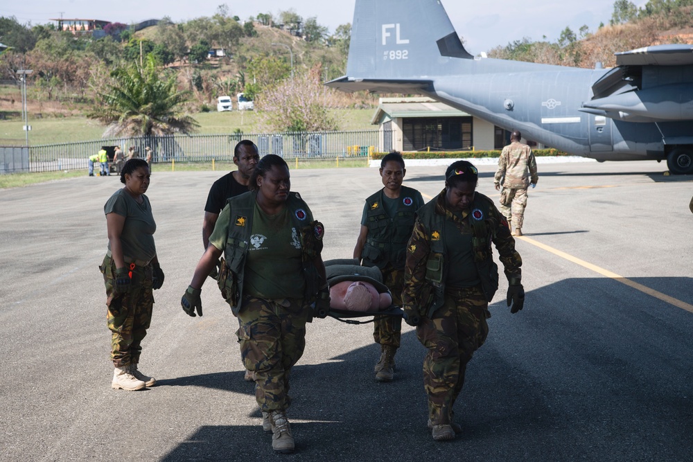 USAF, RAAF conduct aeromedical evacuation training with PNGDF during Pacific Angel 24-1