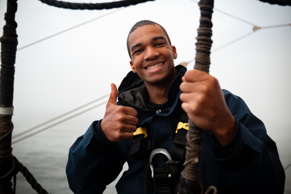 Coast Guard Cutter Eagle sets sail stations