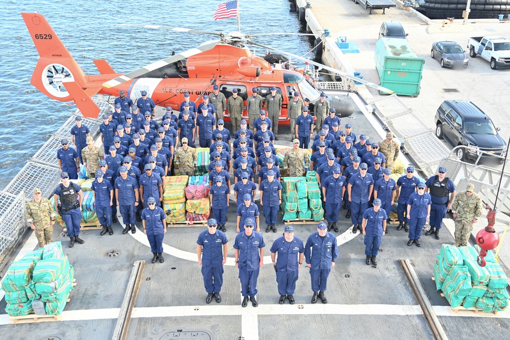 Coast Guard offloads nearly $50 million in illegal narcotics interdicted in the Eastern Pacific Ocean