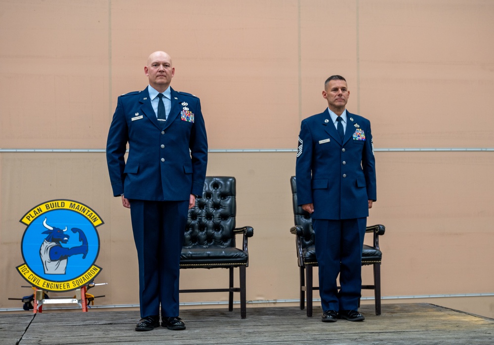 102nd Civil Engineer Squadron Operations Superintendent promotes to Chief Master Sergeant