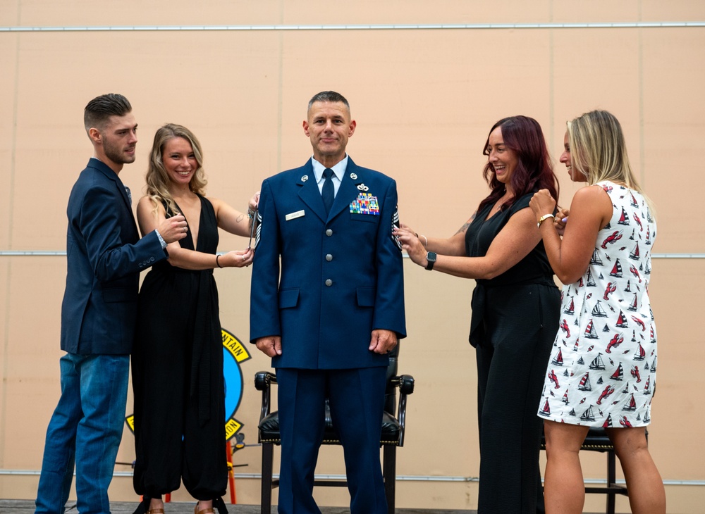 102nd Civil Engineer Squadron Operations Superintendent promotes to Chief Master Sergeant