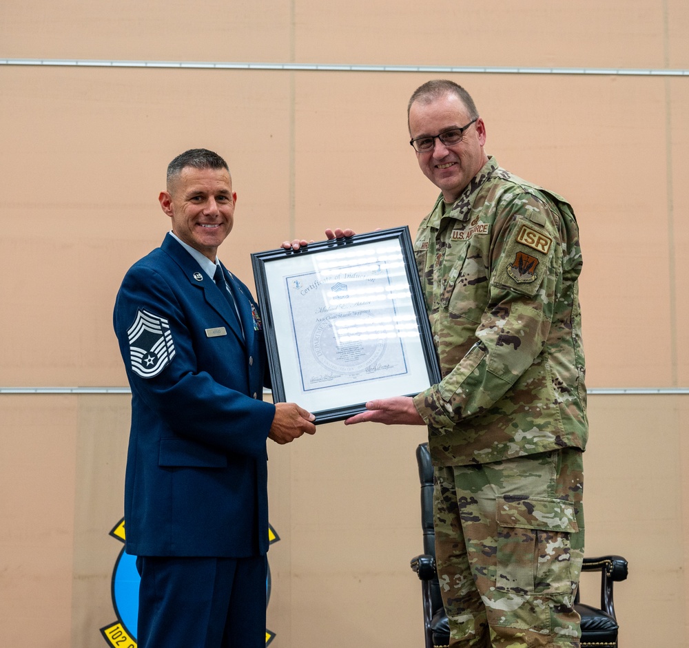 102nd Civil Engineer Squadron Operations Superintendent promotes to Chief Master Sergeant