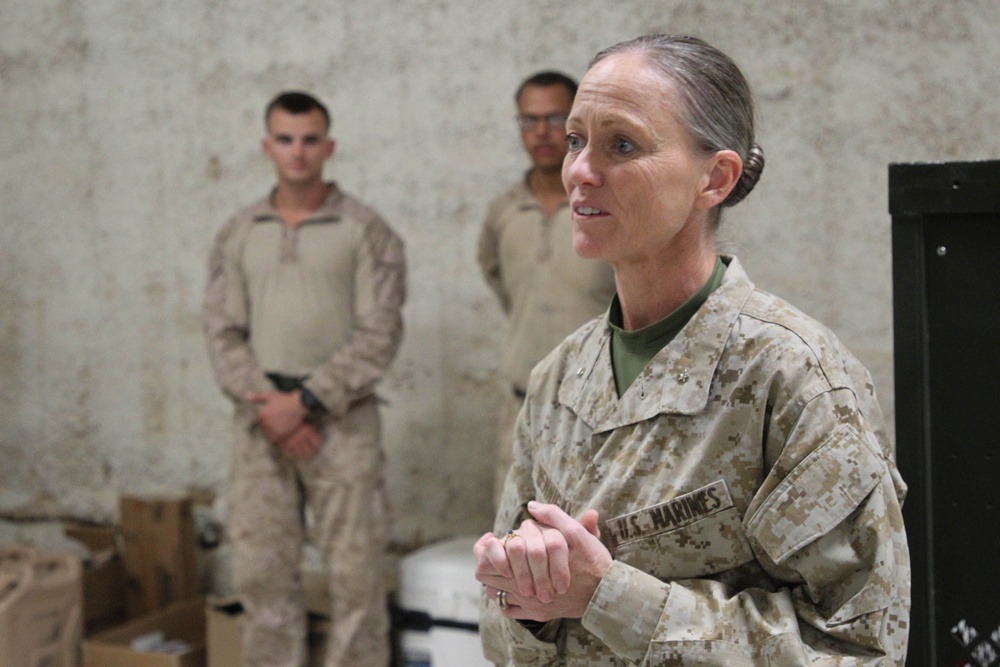2nd Marine Logistics Group Commanding General Visits Combat Logistics Battalion 2