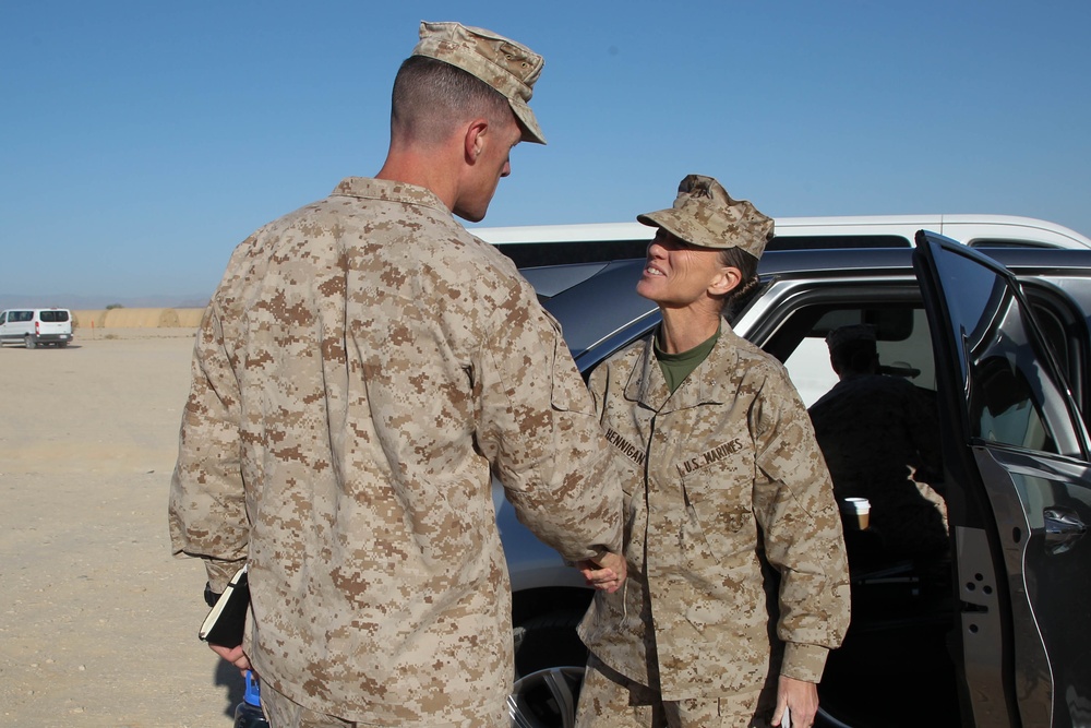 2nd Marine Logistics Group Commanding General Visits Combat Logistics Battalion 2