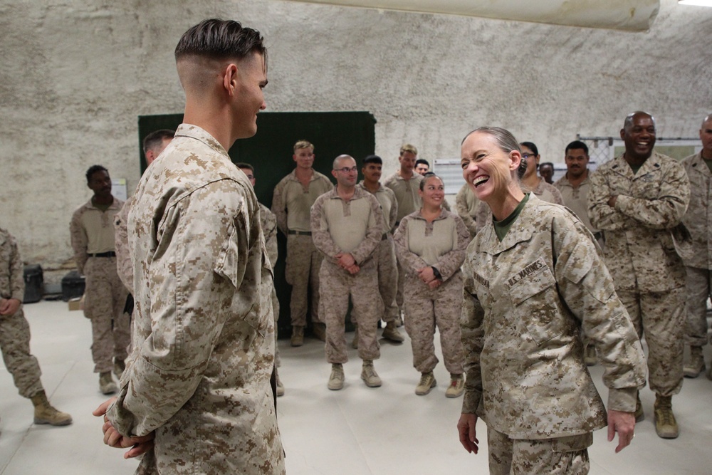 2nd Marine Logistics Group Commanding General Visits Combat Logistics Battalion 2