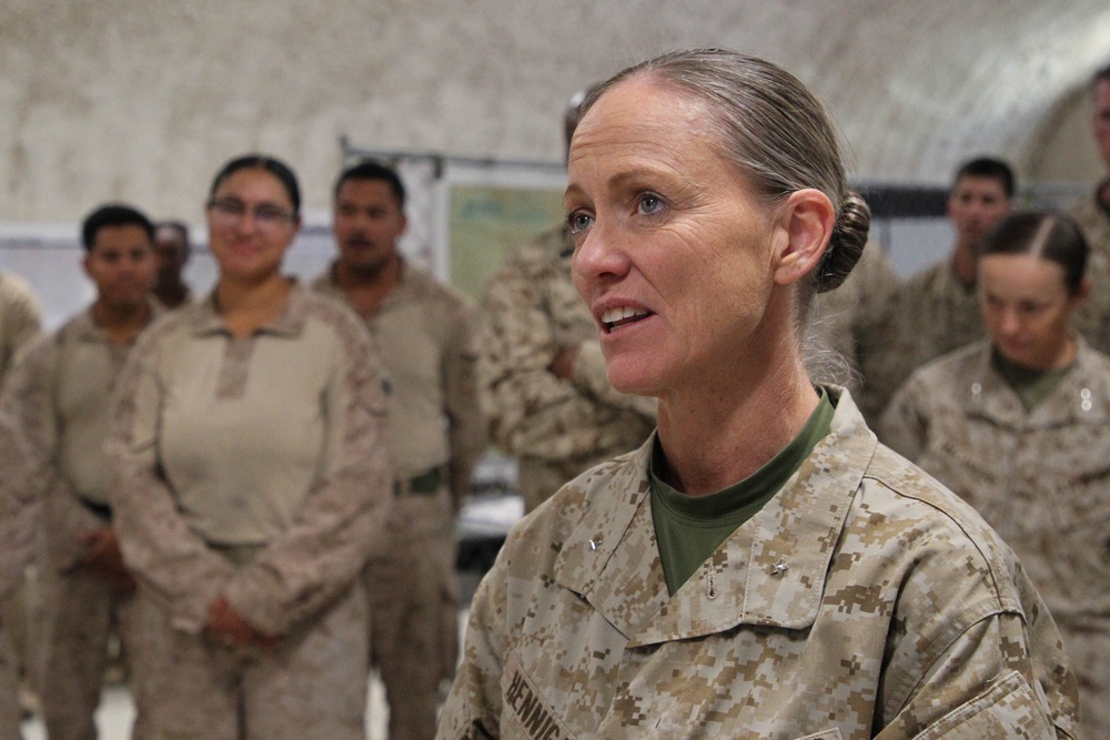 2nd Marine Logistics Group Commanding General Visits Combat Logistics Battalion 2