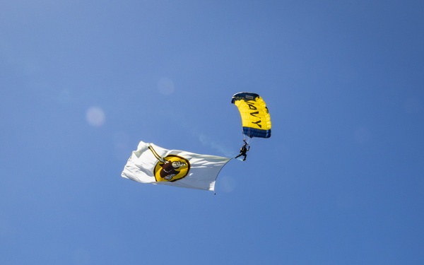 Navy Parachute Team Jumps in Padres Game
