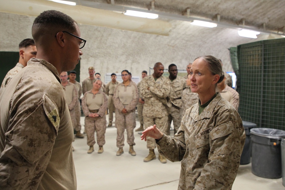 2nd Marine Logistics Group Commanding General Visits Combat Logistics Battalion 2