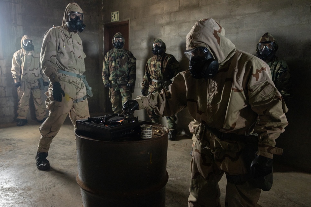 CBRN Marines Conduct Annual Gas Chamber on MCBH