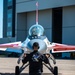 The U.S. Air Force F-16 Viper Demonstration Team performs at the Airshow Atlantic