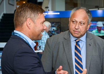 Secretary Del Toro Walks Around to Booths at SENEDIA