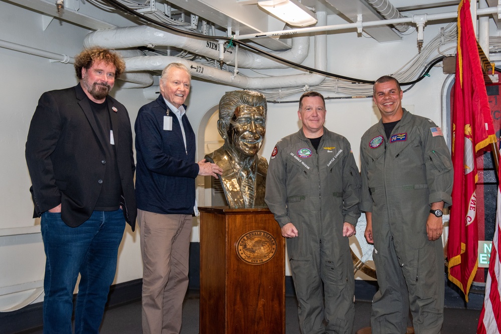 USS Ronald Reagan (CVN76) hosts Jon Voight and Sean McNamara