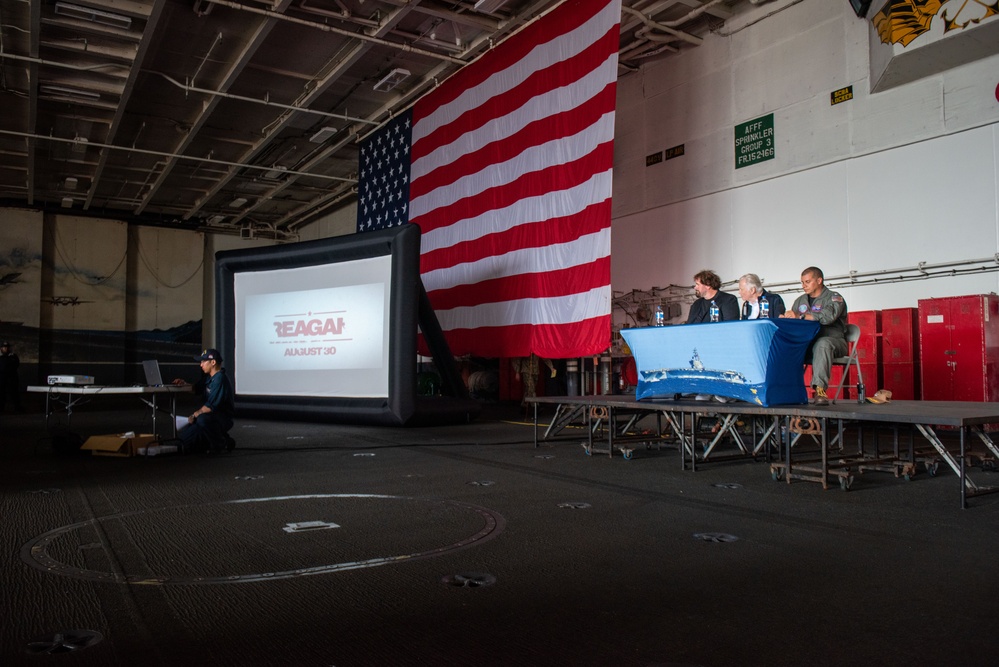 USS Ronald Reagan (CVN76) hosts Jon Voight and Sean McNamara