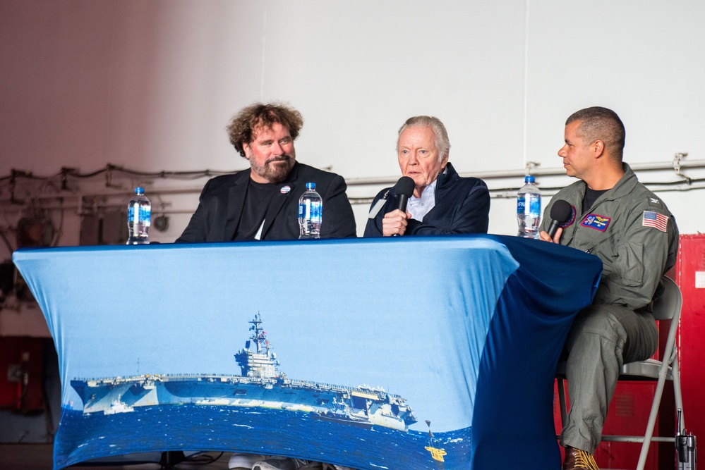 USS Ronald Reagan (CVN76) hosts Jon Voight and Sean McNamara