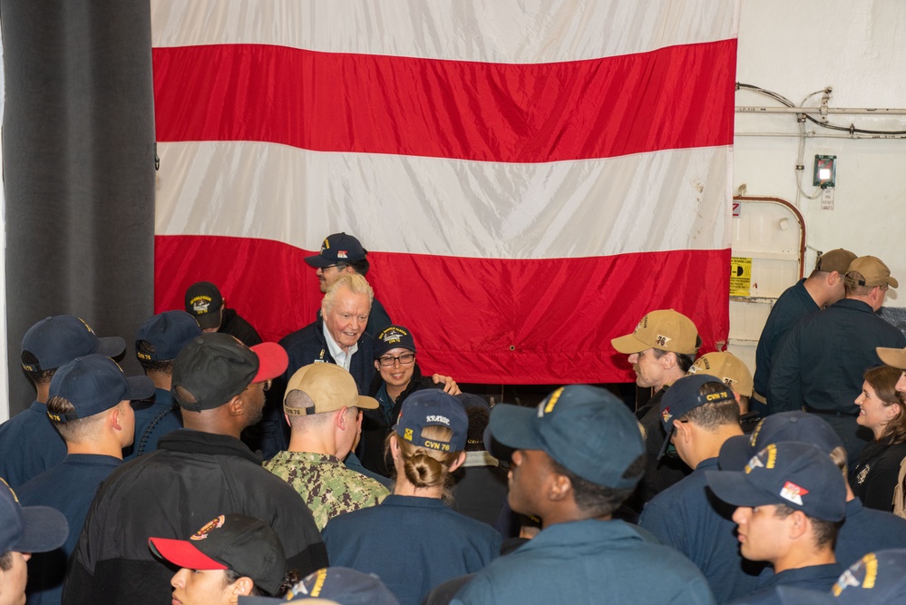 USS Ronald Reagan (CVN76) hosts Jon Voight and Sean McNamara