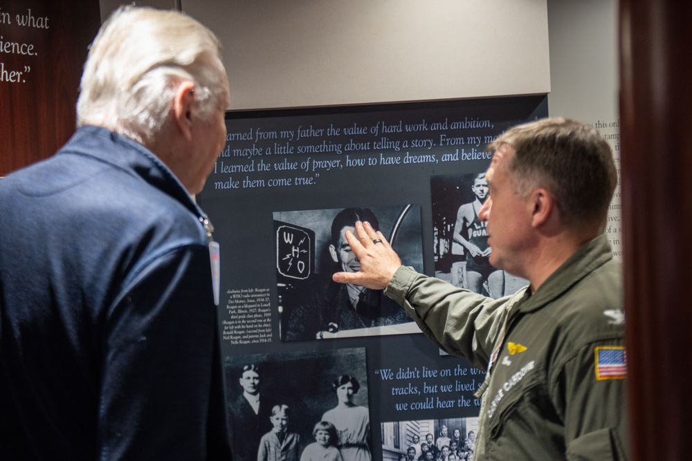 USS Ronald Reagan (CVN76) hosts Jon Voight and Sean McNamara