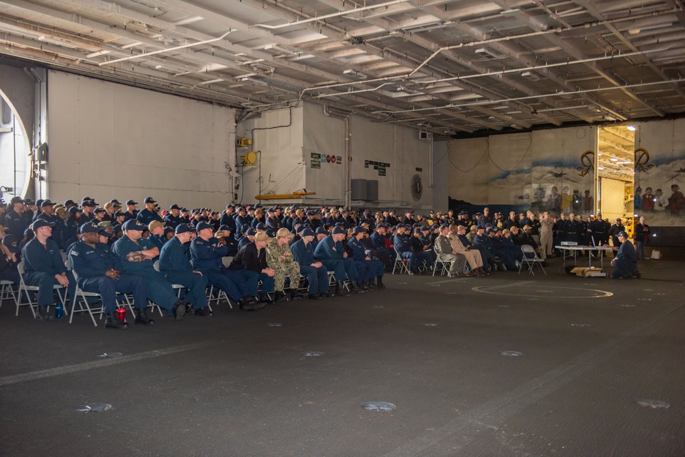 USS Ronald Reagan (CVN76) hosts Jon Voight and Sean McNamara