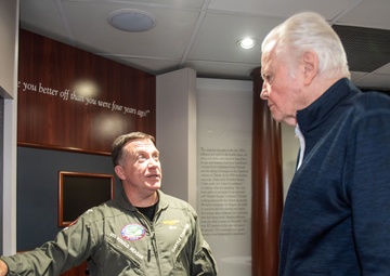 USS Ronald Reagan (CVN76) hosts Jon Voight and Sean McNamara