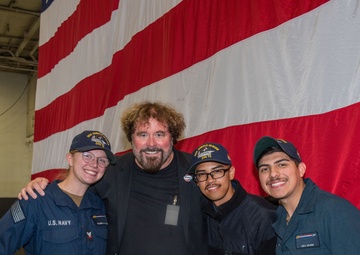 USS Ronald Reagan (CVN76) hosts Jon Voight and Sean McNamara