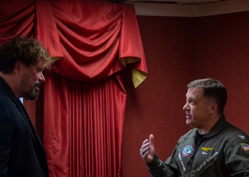 USS Ronald Reagan (CVN 76) hosts Jon Voight and Sean McNamara