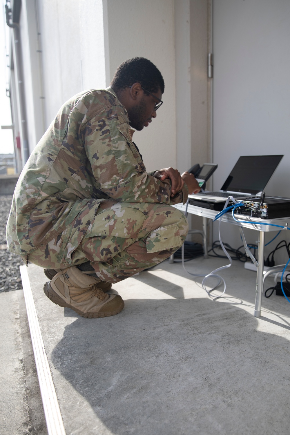 374th Communications Squadron conducts training during Operation Adamantium Shield
