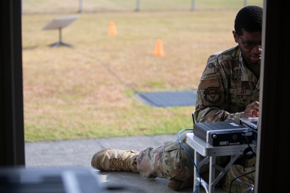 374th Communications Squadron conducts training during Operation Adamantium Shield