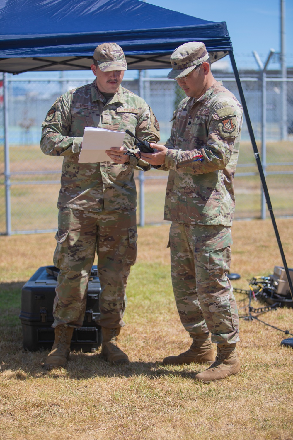 374th Communications Squadron conducts training during Operation Adamantium Shield