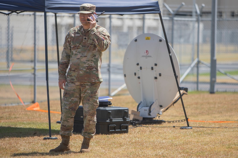 374th Communications Squadron conducts training during Operation Adamantium Shield