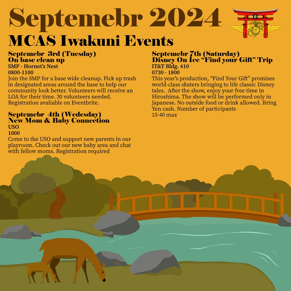 MCAS Iwakuni September Event Calendar 24