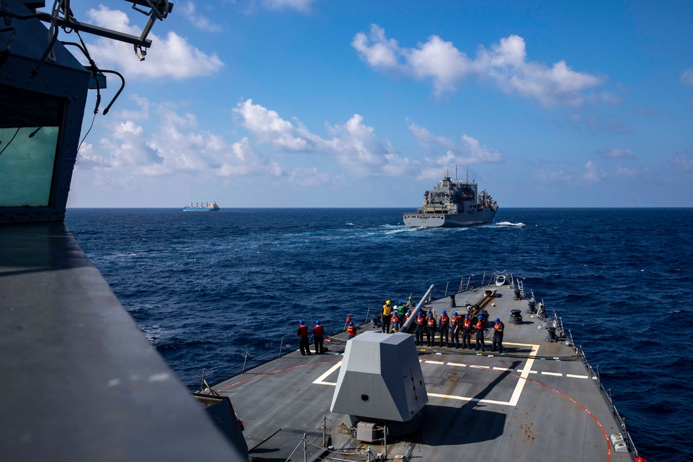 USS Ralph Johnson Conducts Replenishment at Sea