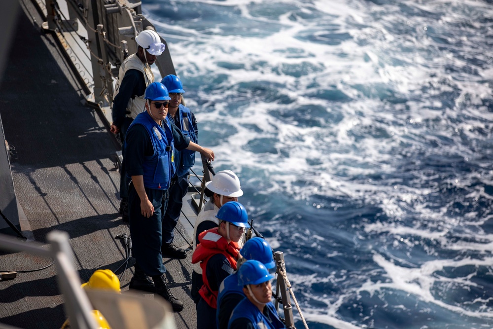 USS Ralph Johnson Conducts Replenishment at Sea