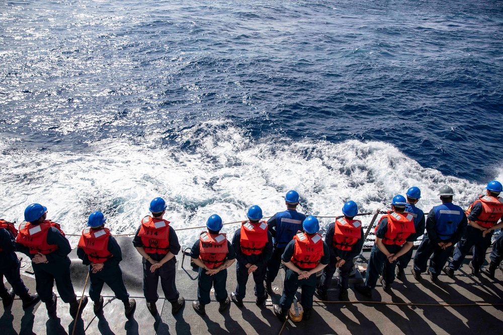 USS Ralph Johnson Conducts Replenishment at Sea