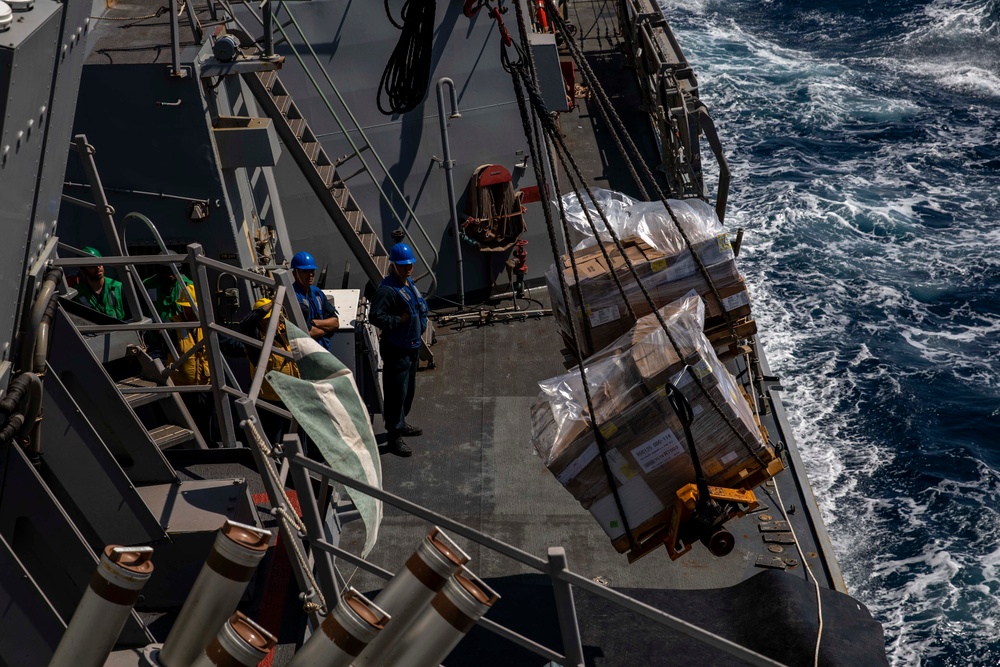USS Ralph Johnson Conducts Replenishment at Sea