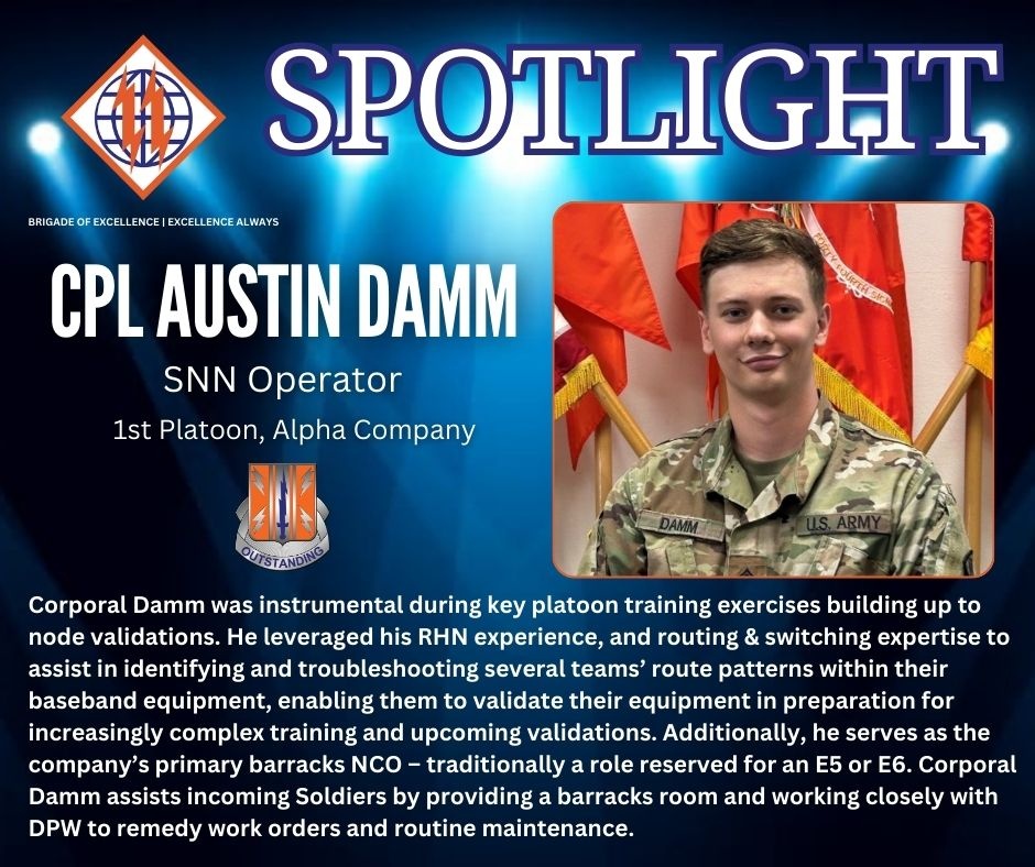 2d TSB Spotlight: Cpl. Austin Damm