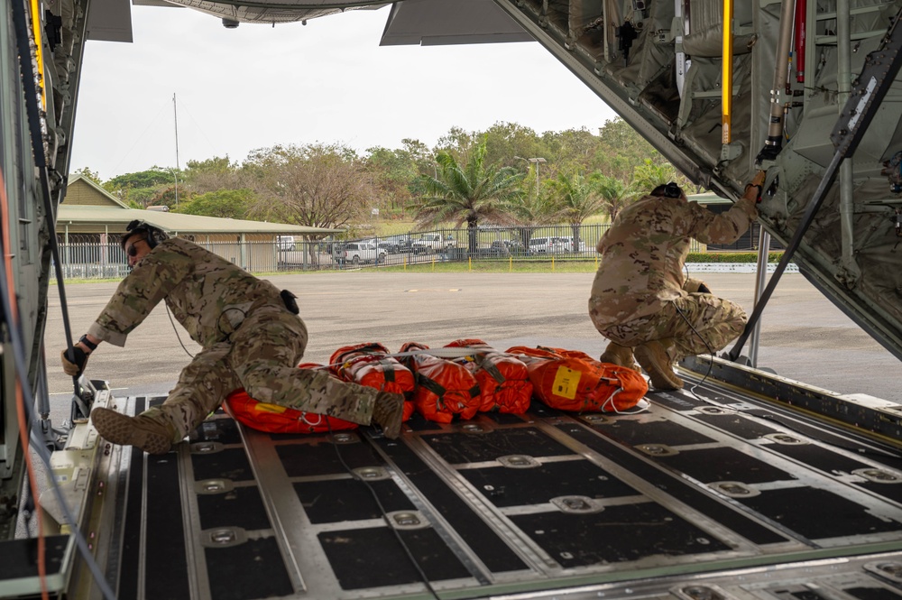 USAF and RAAF conduct ocean survival equipment drops during Pacific Angel 24-1