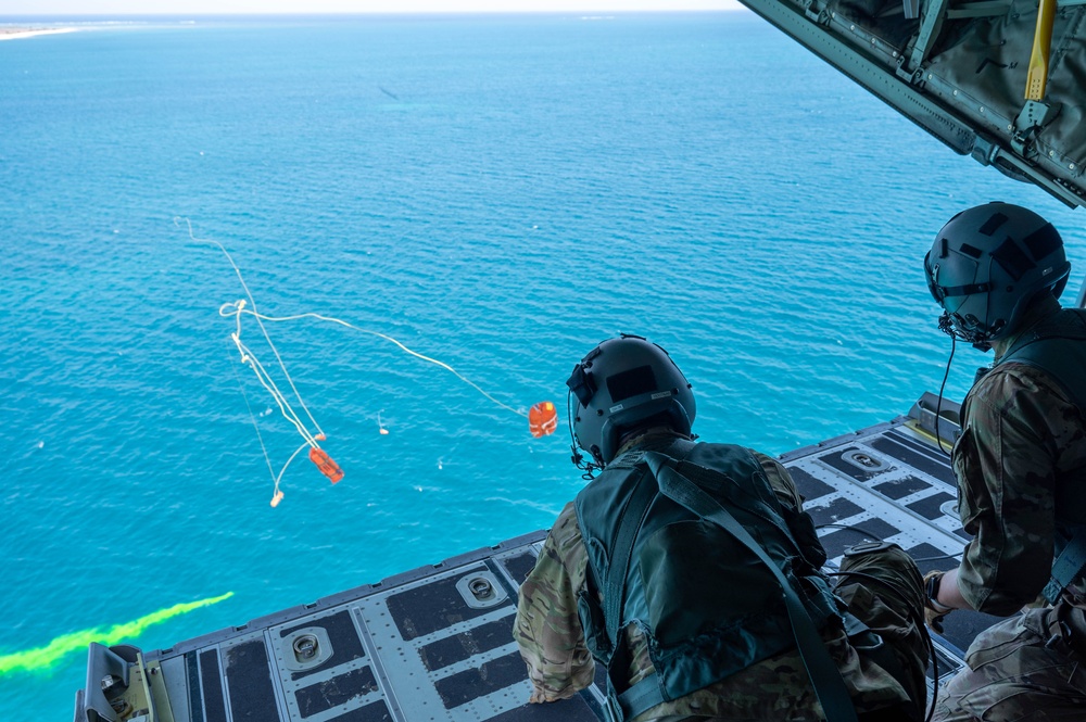 USAF and RAAF conduct ocean survival equipment drops during Pacific Angel 24-1