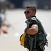 The U.S. Navy Flight Demonstration Team, the Blue Angels perform in Wichita, Kansas at the Frontiers In Flight Air Show.