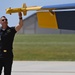 The U.S. Navy Flight Demonstration Team, the Blue Angels perform in Wichita, Kansas at the Frontiers In Flight Air Show.